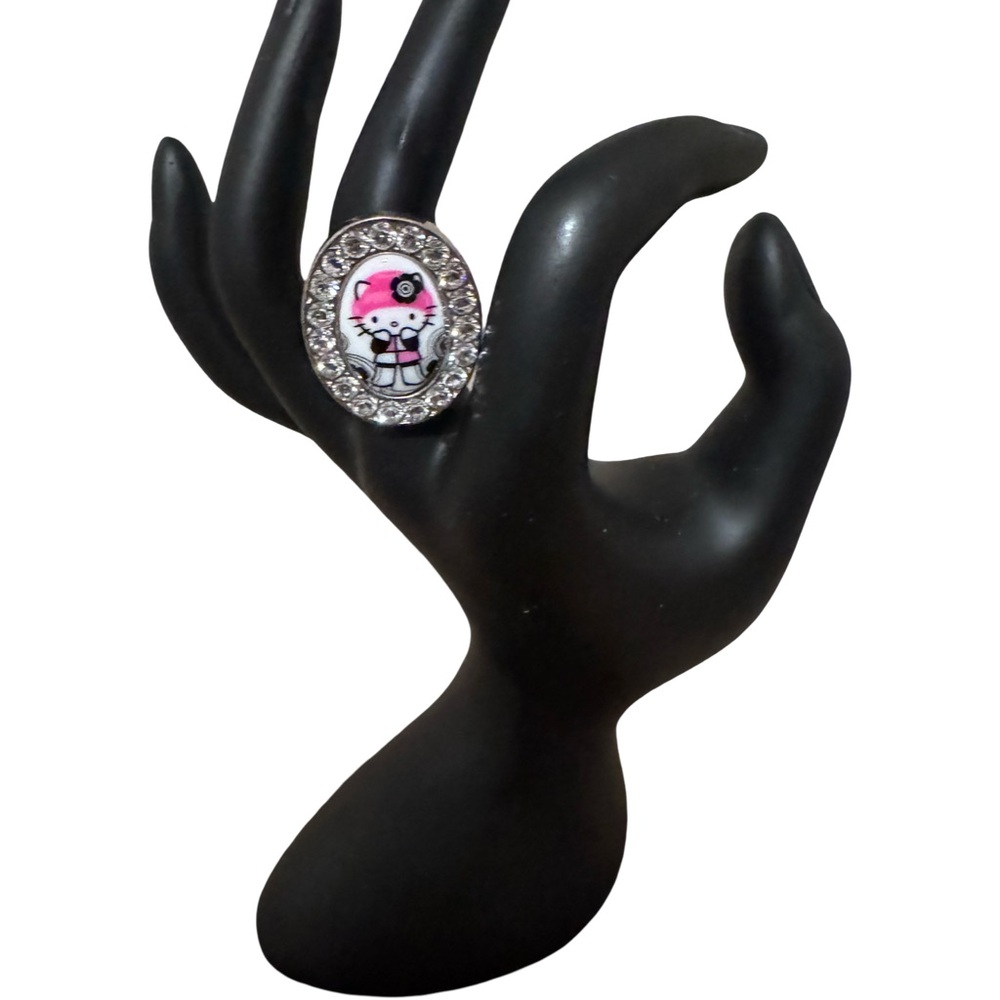Tarina Tarantino Hello Kitty Pink and Silver Ring
